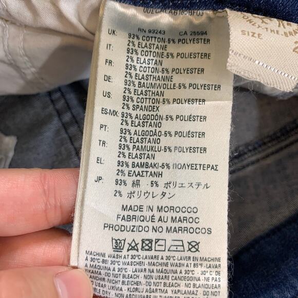 Diesel Jeans Womens 27 Regular Waist Super Slim Skinny Stretch Distressed Knee - Picture 12 of 15